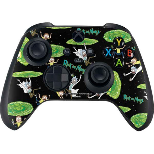 Adult Swim Rick and Morty Portal Pattern Xbox Series X Bundle Skin